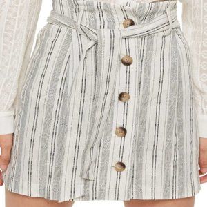 Topshop Stripe Paperbag Miniskirt